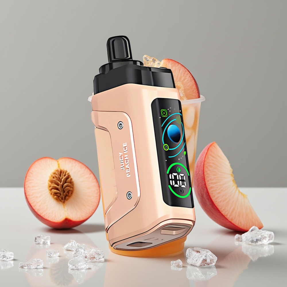 Razz Bar 45000 Puffs Vape Desechable Tipo-C Recargable Sabor Melocotón Jugoso Helado