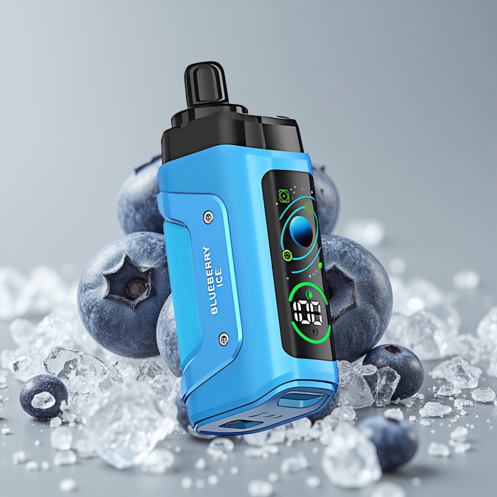 Razz Bar 45000 Puffs Vape Desechable con Malla 1.0 Ohm y Aire Ajustable Sabor Arándano Azul Hielo